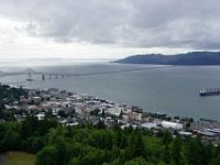 Summer Vacation 2018-126  The view of the Astoria-Megler Bridge and the Columbia River from the top of the spire